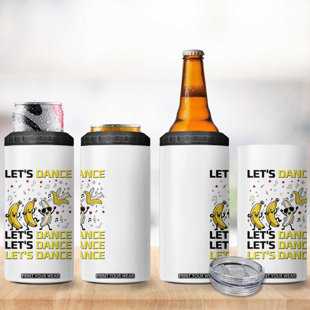 Funny Dancing Banana 4 in 1 Can Cooler Tumbler Lets Dance Silly Meme Graphic TS12 Print Your Wear