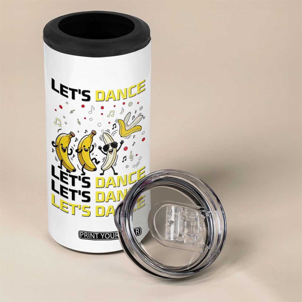 Funny Dancing Banana 4 in 1 Can Cooler Tumbler Lets Dance Silly Meme Graphic TS12 Print Your Wear