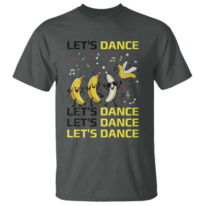 Funny Dancing Banana T Shirt Lets Dance Silly Meme Graphic TS12 Dark Heather Print Your Wear