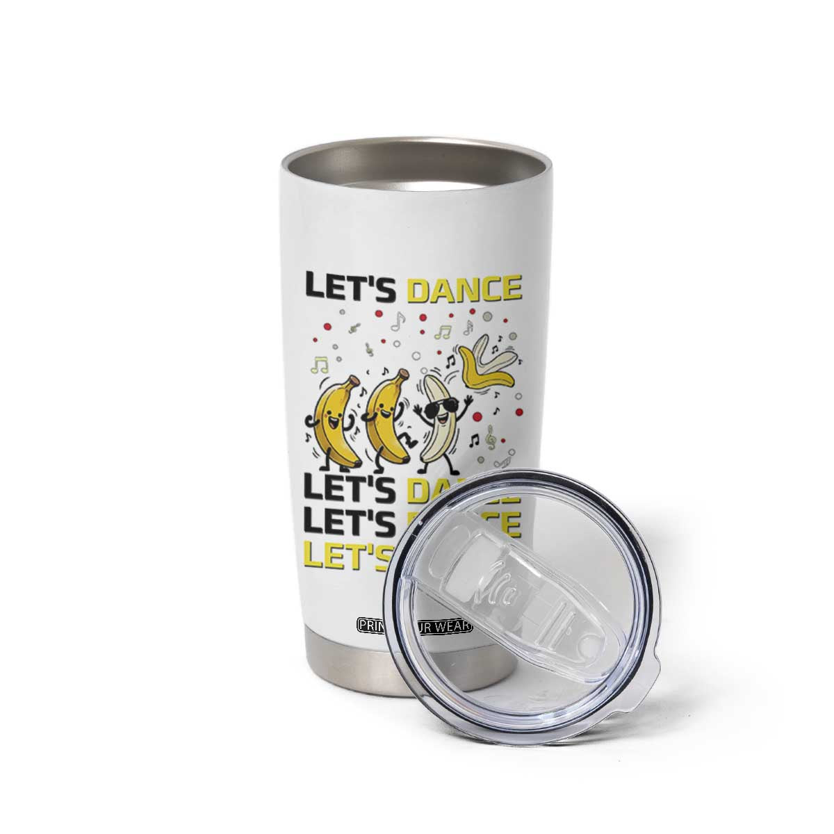 Funny Dancing Banana Tumbler Cup Lets Dance Silly Meme Graphic TS12 Print Your Wear