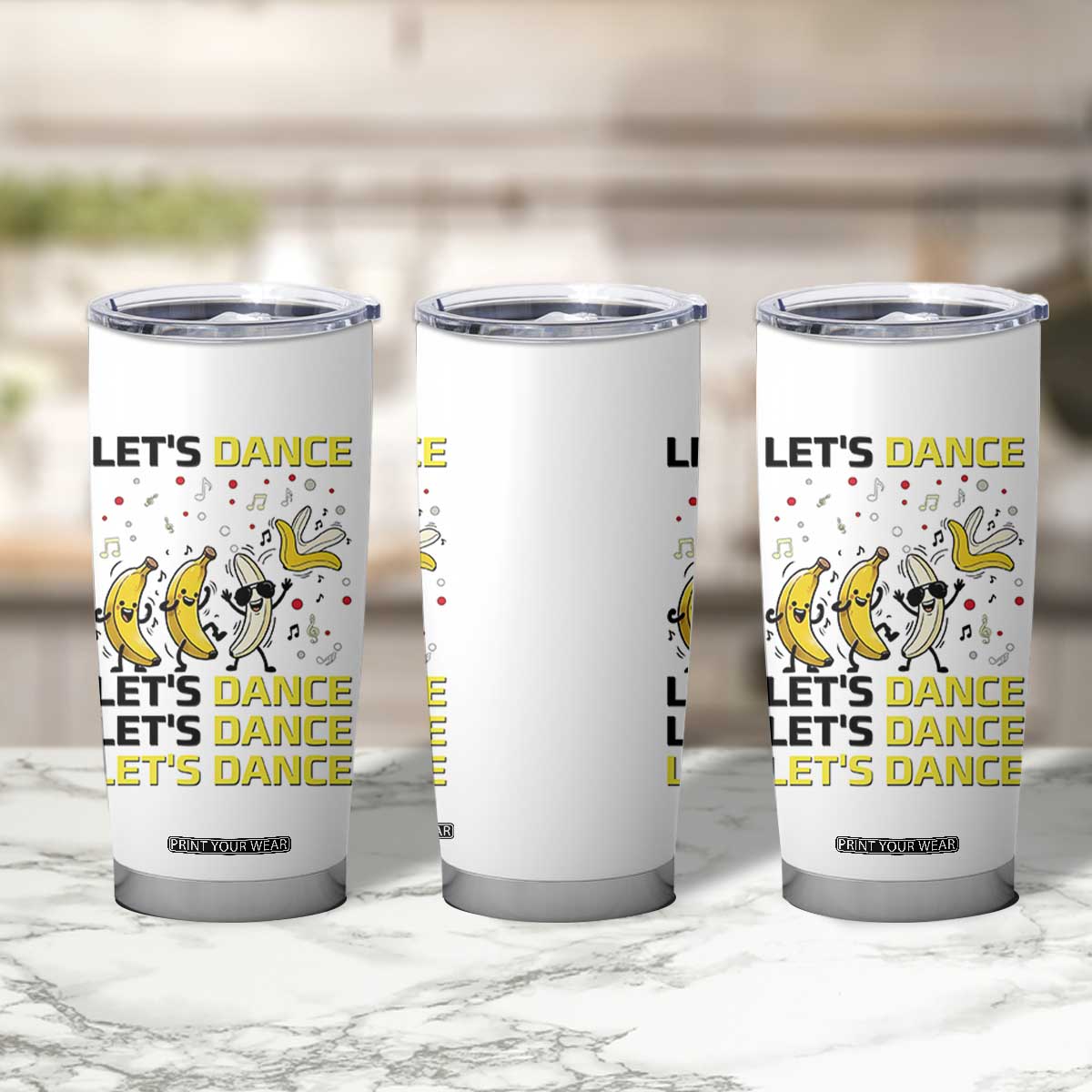 Funny Dancing Banana Tumbler Cup Lets Dance Silly Meme Graphic TS12 Print Your Wear