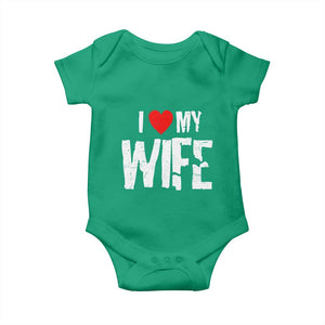 Funny Husband Gift Baby Onesie I Love My Wife TS12 Irish Green Print Your Wear