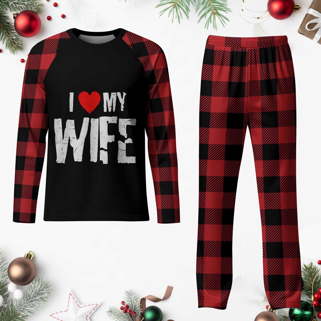 Funny Husband Gift Plaid Pajama Set I Love My Wife TS12 Buffalo Plaid Print Your Wear