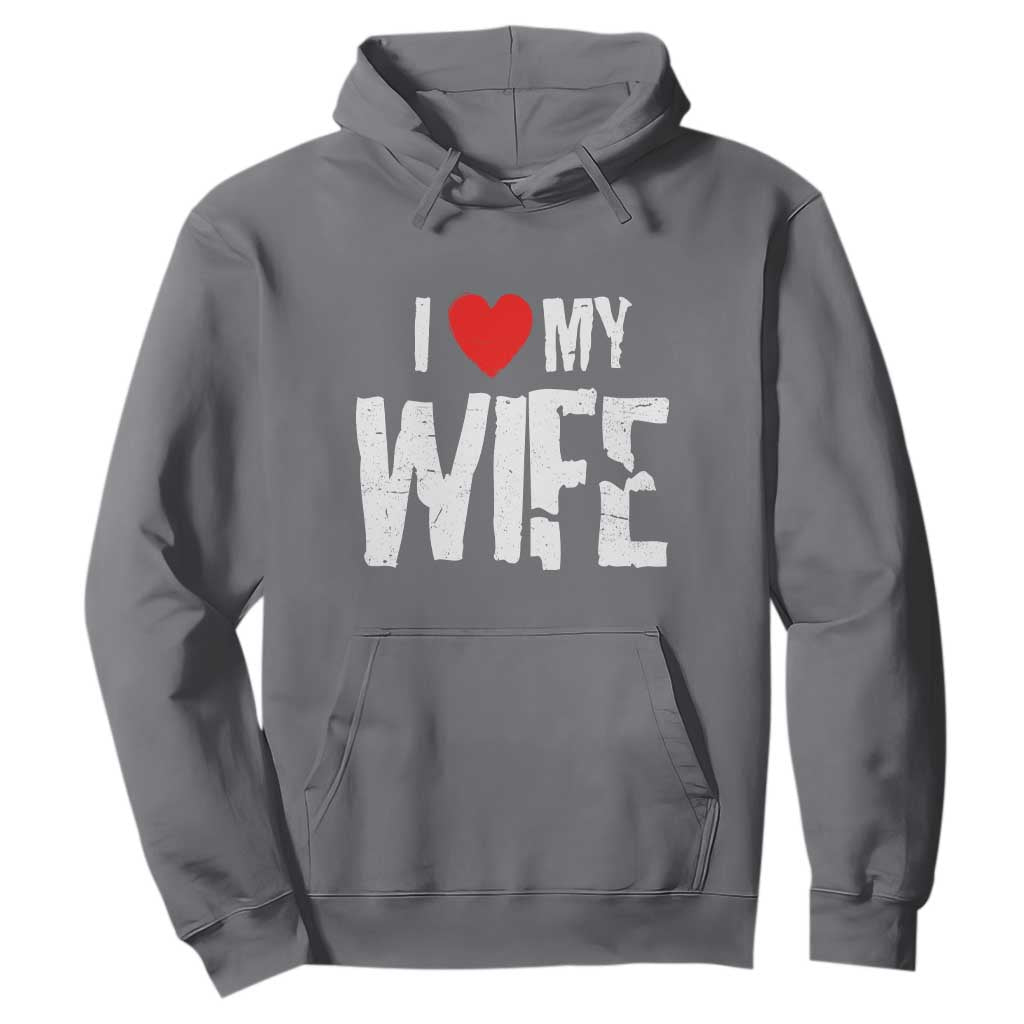 Funny Husband Gift Hoodie I Love My Wife TS12 Charcoal Print Your Wear