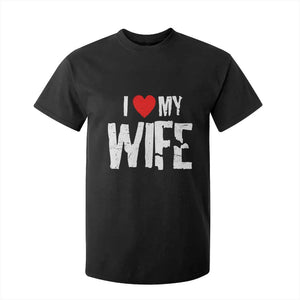 Funny Husband Gift T Shirt For Kid I Love My Wife TS12 Black Print Your Wear