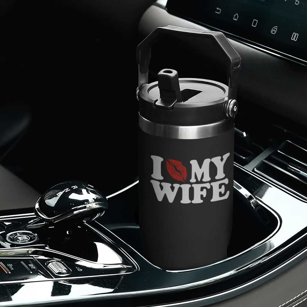 Funny Marriage Gift Flip Straw Tumbler I Love My Wife TS12 Print Your Wear