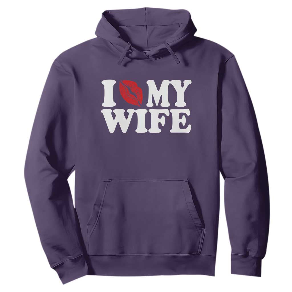 Funny Marriage Gift Hoodie I Love My Wife TS12 Purple Print Your Wear