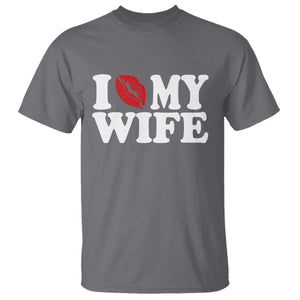 Funny Marriage Gift T Shirt I Love My Wife TS12 Charcoal Print Your Wear
