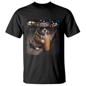 Funny Pitbull Drinking Coffee T Shirt Dog Meme Caffeine Graphic TS12 Black Print Your Wear