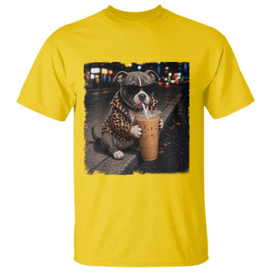 Funny Pitbull Drinking Coffee T Shirt Dog Meme Caffeine Graphic TS12 Daisy Print Your Wear