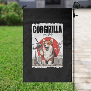 Corgizilla Giant Garden Flag Funny Corgi Monster Roaring Tokyo Japan TS12 Print Your Wear