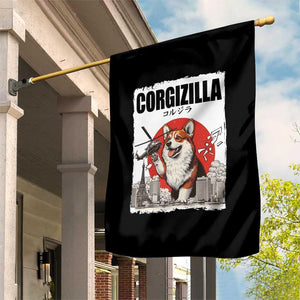 Corgizilla Giant Garden Flag Funny Corgi Monster Roaring Tokyo Japan TS12 Print Your Wear
