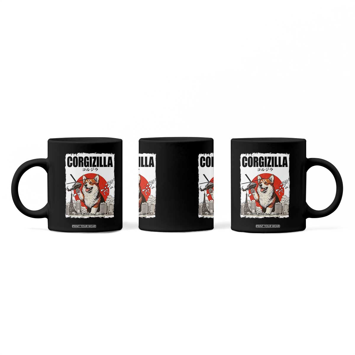Corgizilla Giant Coffee Mug Funny Corgi Monster Roaring Tokyo Japan TS12 Print Your Wear