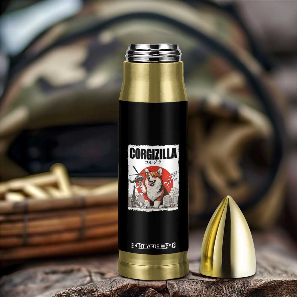 Corgizilla Giant Bullet Tumbler Funny Corgi Monster Roaring Tokyo Japan TS12 Print Your Wear