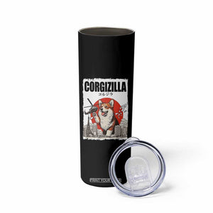 Corgizilla Giant Skinny Tumbler Funny Corgi Monster Roaring Tokyo Japan TS12 Print Your Wear