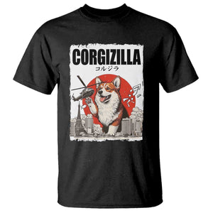 Corgizilla Giant T Shirt Funny Corgi Monster Roaring Tokyo Japan TS12 Black Print Your Wear