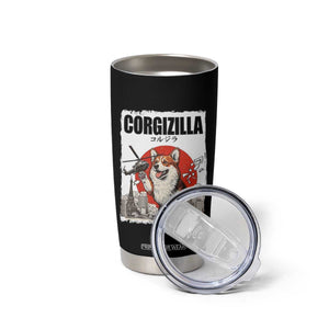 Corgizilla Giant Tumbler Cup Funny Corgi Monster Roaring Tokyo Japan TS12 Print Your Wear