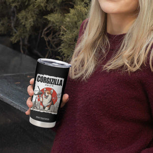 Corgizilla Giant Tumbler Cup Funny Corgi Monster Roaring Tokyo Japan TS12 Print Your Wear