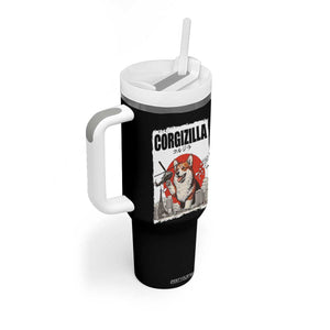 Corgizilla Giant Tumbler With Handle Funny Corgi Monster Roaring Tokyo Japan TS12 Print Your Wear