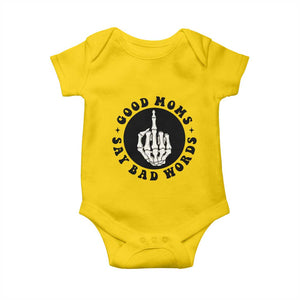 Funny Skeleton Mom Quote Baby Onesie Good Moms Say Bad Words TS12 Daisy Print Your Wear