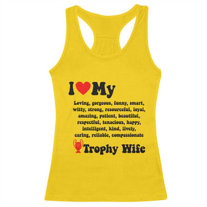 Funny Trophy Wife Quote Racerback Tank Top Loving Gorgeous Smart Wife Appreciation Gift TS12 Daisy Print Your Wear
