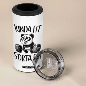Funny Gym Panda Lover 4 in 1 Can Cooler Tumbler Kinda Fit Sorta Fat TS12 Print Your Wear