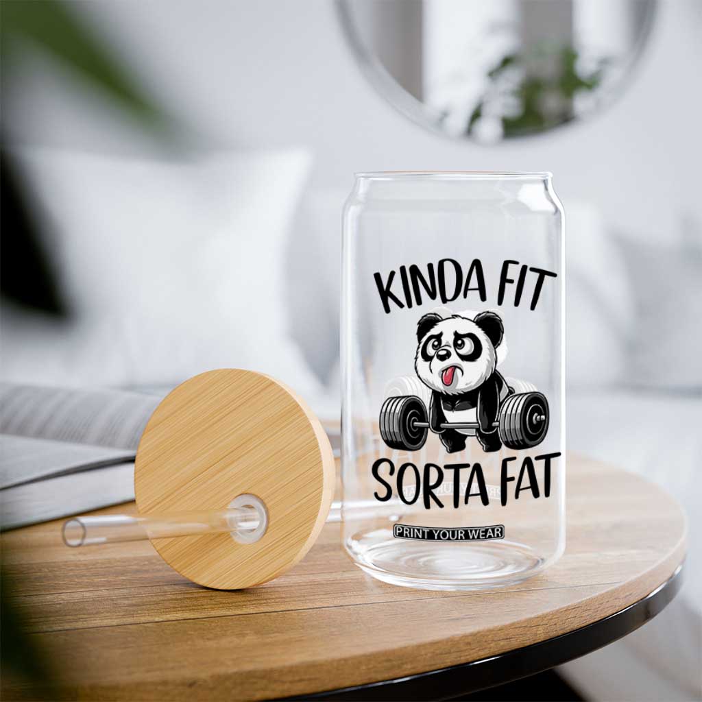 Funny Gym Panda Lover Glass Can Kinda Fit Sorta Fat TS12 Print Your Wear