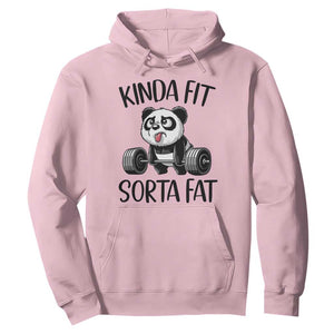 Funny Gym Panda Lover Hoodie Kinda Fit Sorta Fat TS12 Light Pink Print Your Wear