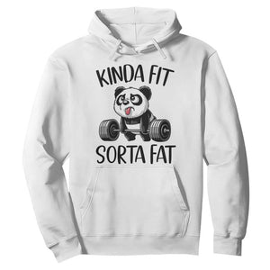 Funny Gym Panda Lover Hoodie Kinda Fit Sorta Fat TS12 White Print Your Wear