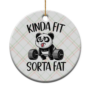 Funny Gym Panda Lover Ceramic Ornament Kinda Fit Sorta Fat TS12 1pc Christmas Plaid Print Your Wear