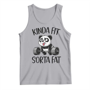Funny Gym Panda Lover Tank Top Kinda Fit Sorta Fat TS12 Athletic Heather Print Your Wear