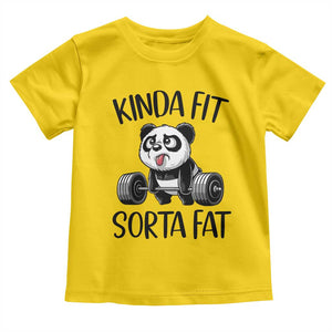 Funny Gym Panda Lover Toddler T Shirt Kinda Fit Sorta Fat TS12 Daisy Print Your Wear