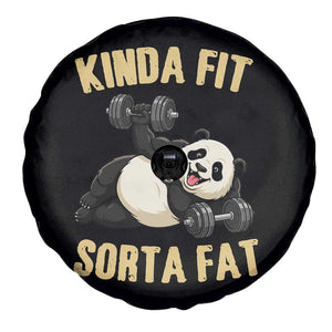 Funny Panda Weightlifting Workout Spare Tire Cover Kinda Fit Sorta Fat TS12 Print Your Wear