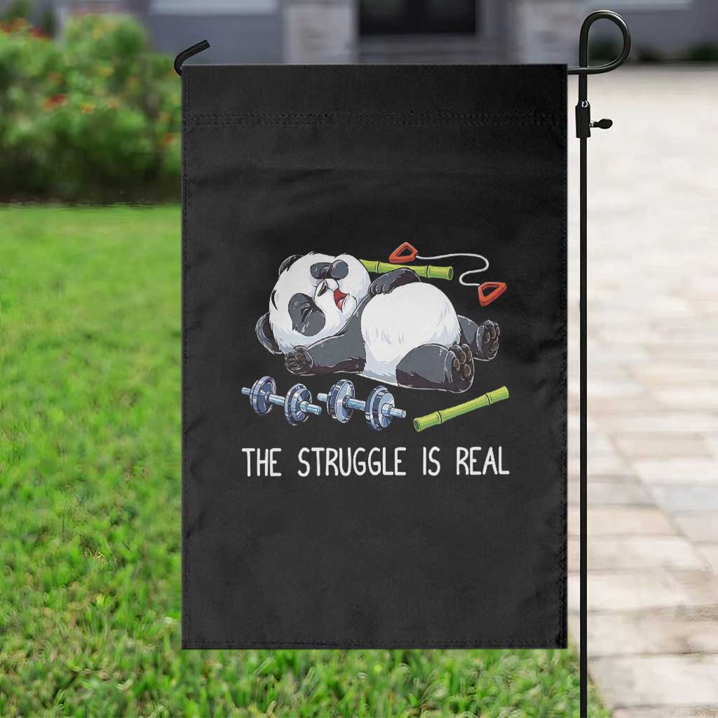 Funny Panda Workout Gift Garden Flag The Struggle Is Real TS12 Print Your Wear
