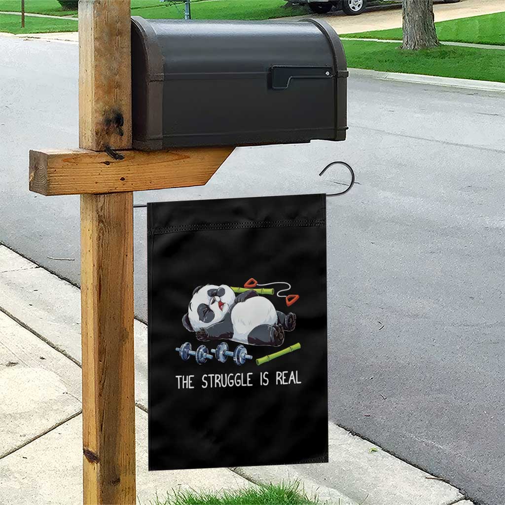 Funny Panda Workout Gift Garden Flag The Struggle Is Real TS12 Print Your Wear