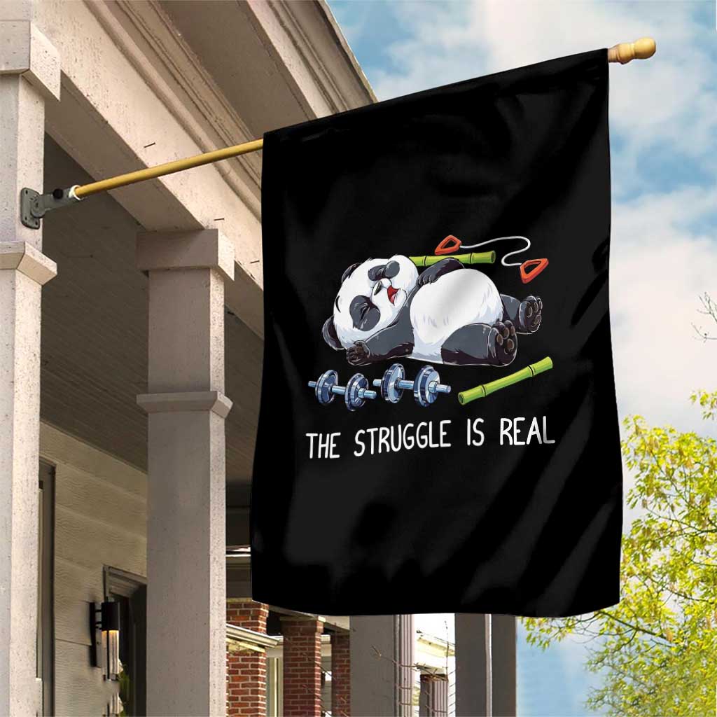 Funny Panda Workout Gift Garden Flag The Struggle Is Real TS12 Print Your Wear