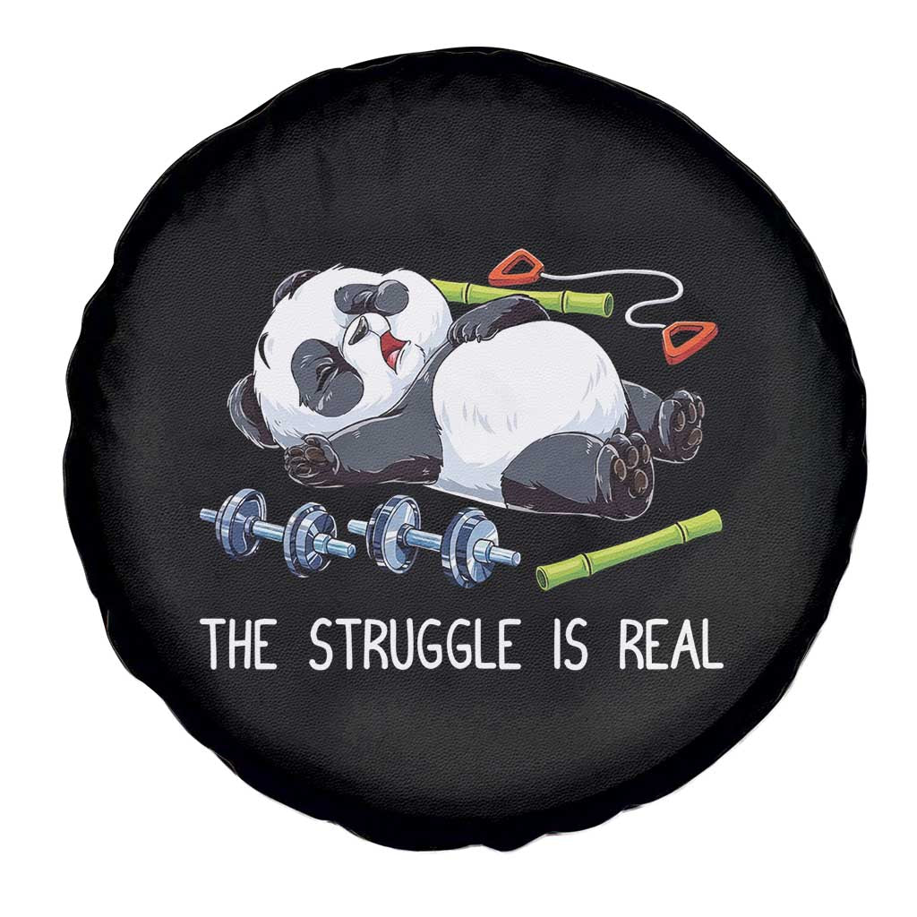 Funny Panda Workout Gift Spare Tire Cover The Struggle Is Real TS12 Print Your Wear