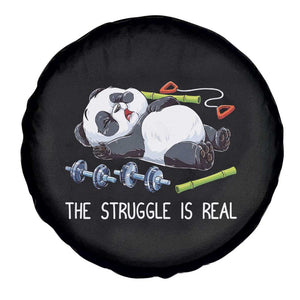 Funny Panda Workout Gift Spare Tire Cover The Struggle Is Real TS12 Print Your Wear