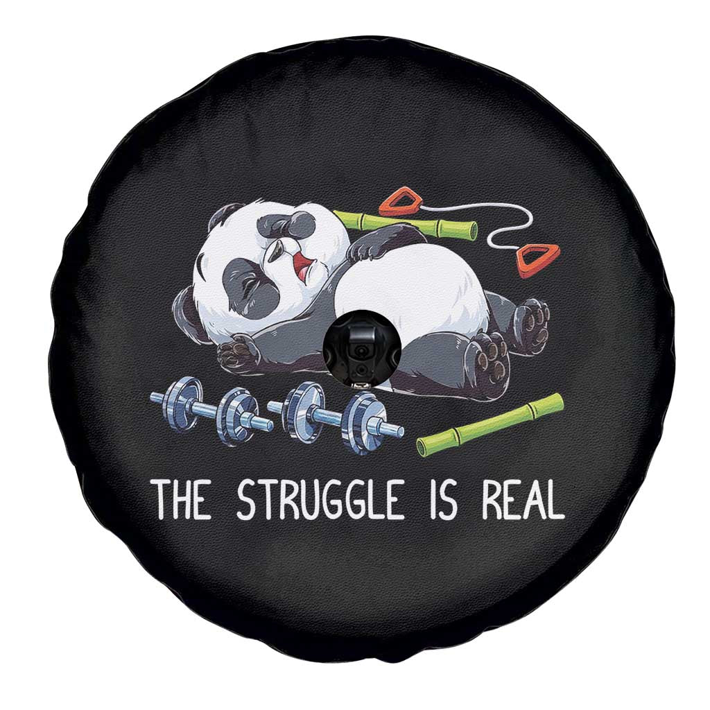 Funny Panda Workout Gift Spare Tire Cover The Struggle Is Real TS12 Print Your Wear