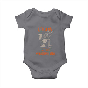 Funny Skeleton Let Me Overthink This Baby Onesie Sarcastic Dark Humor Quote TS12 Charcoal Print Your Wear