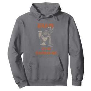 Funny Skeleton Let Me Overthink This Hoodie Sarcastic Dark Humor Quote TS12 Charcoal Print Your Wear
