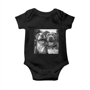 Pitbull Selfie Meme Baby Onesie Funny Dog Lover Graphic TS12 Black Print Your Wear