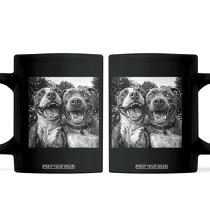 Pitbull Selfie Meme Coffee Mug Funny Dog Lover Graphic TS12 Black Print Your Wear