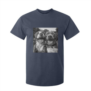Pitbull Selfie Meme T Shirt For Kid Funny Dog Lover Graphic TS12 Navy Print Your Wear