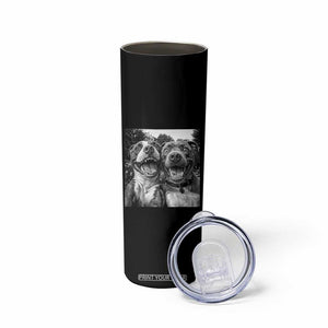 Pitbull Selfie Meme Skinny Tumbler Funny Dog Lover Graphic TS12 Print Your Wear