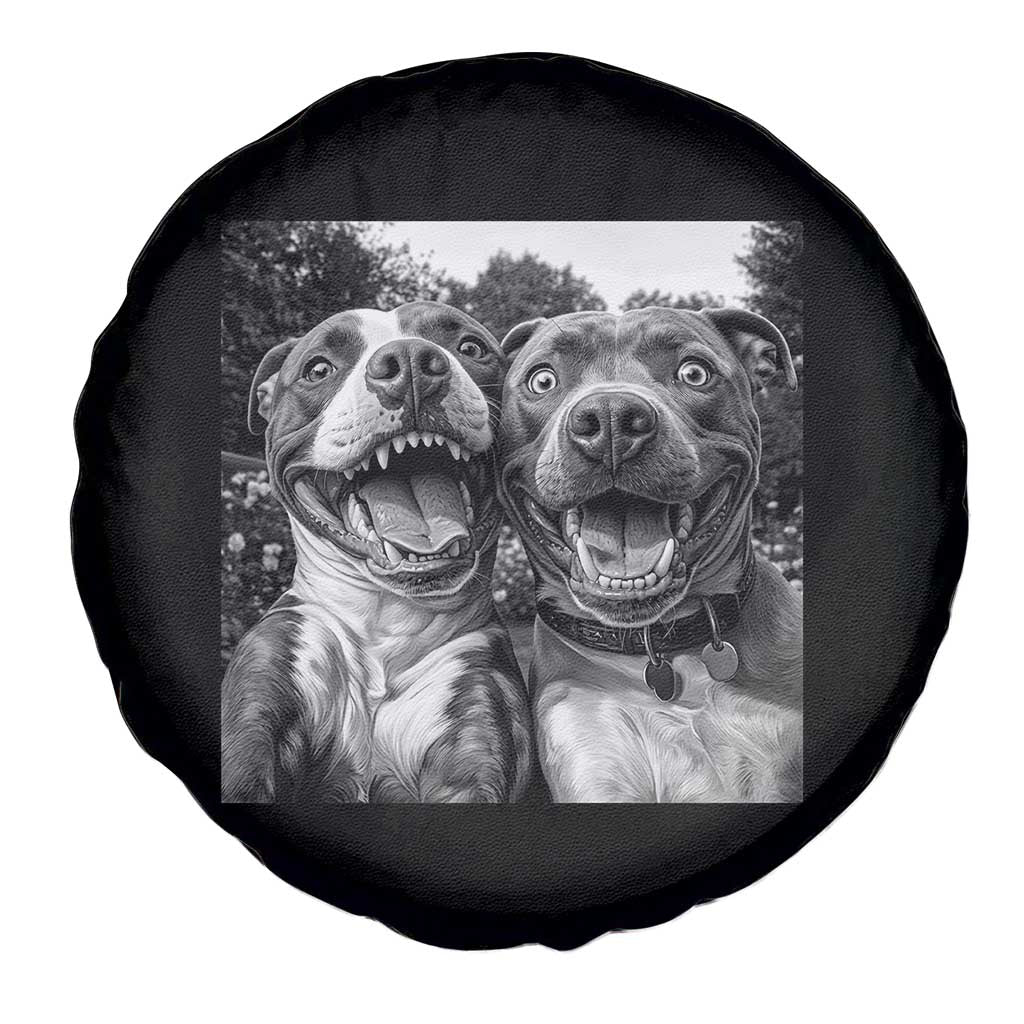 Pitbull Selfie Meme Spare Tire Cover Funny Dog Lover Graphic TS12 Print Your Wear
