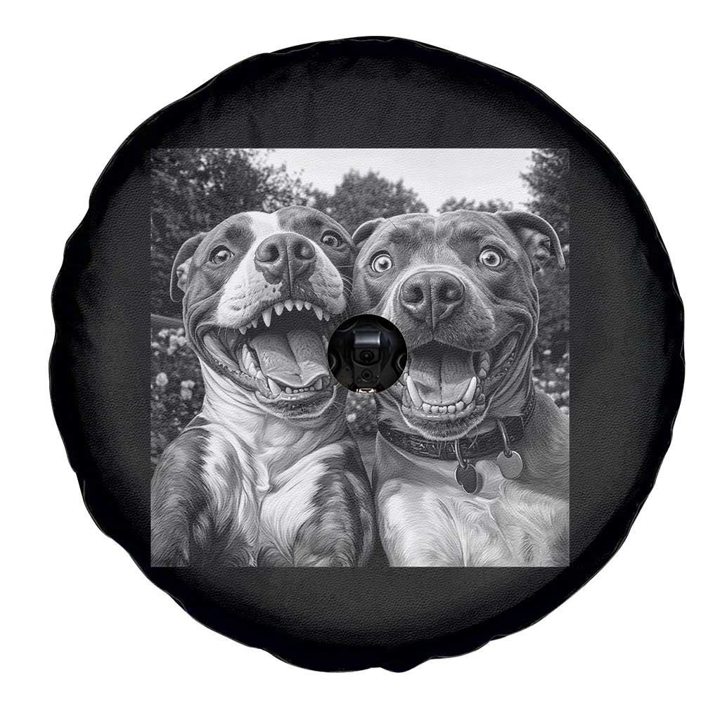 Pitbull Selfie Meme Spare Tire Cover Funny Dog Lover Graphic TS12 Print Your Wear