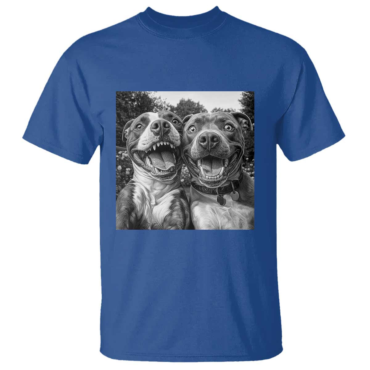 Pitbull Selfie Meme T Shirt Funny Dog Lover Graphic TS12 Royal Blue Print Your Wear