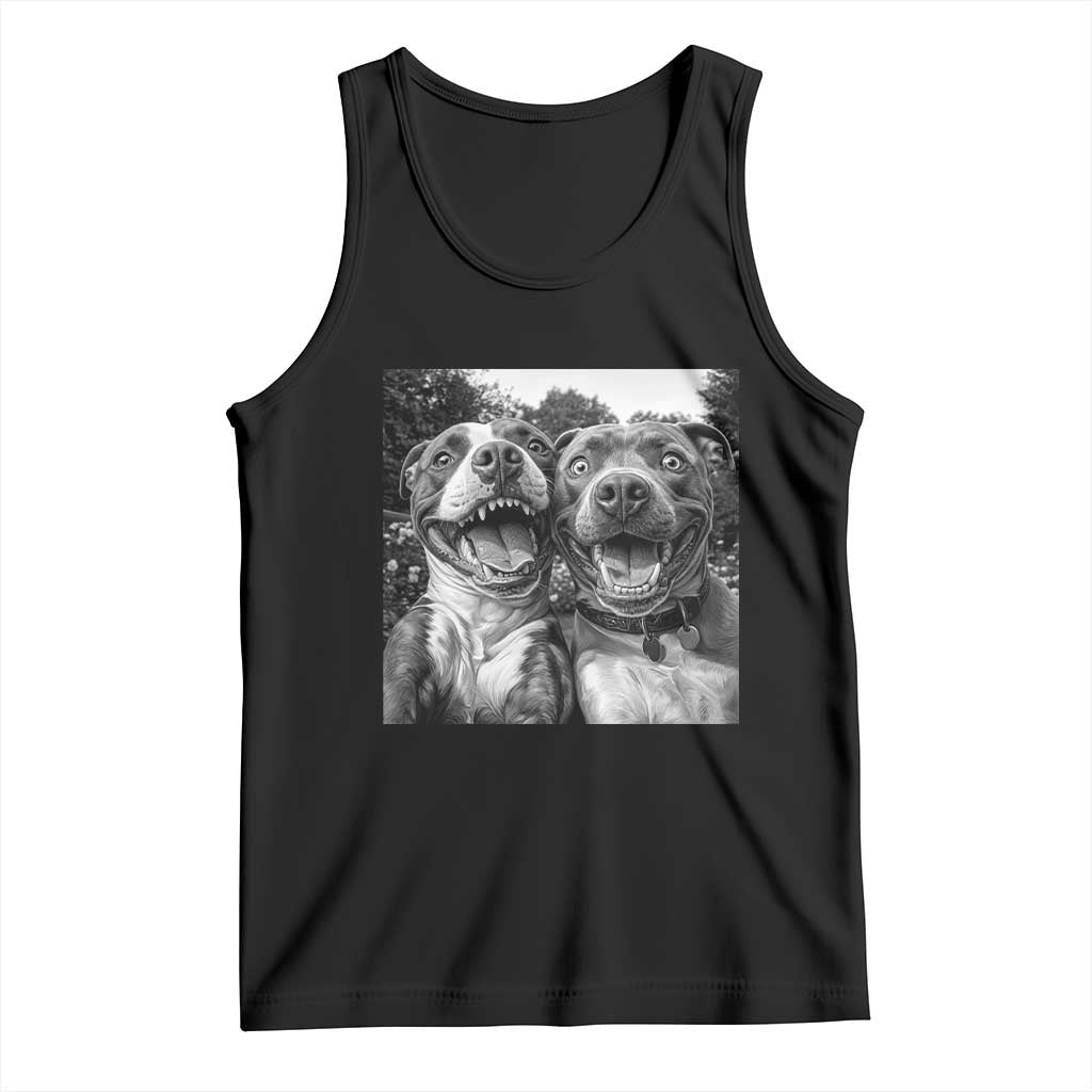 Pitbull Selfie Meme Tank Top Funny Dog Lover Graphic TS12 Black Print Your Wear
