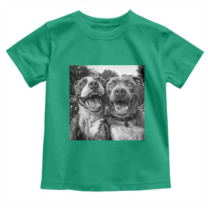 Pitbull Selfie Meme Toddler T Shirt Funny Dog Lover Graphic TS12 Irish Green Print Your Wear